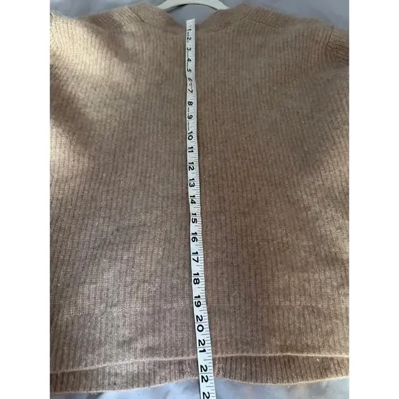 0125 Quince Mongolian Cashmere Boxy Cropped Cardigan Small - Picture 7 of 7